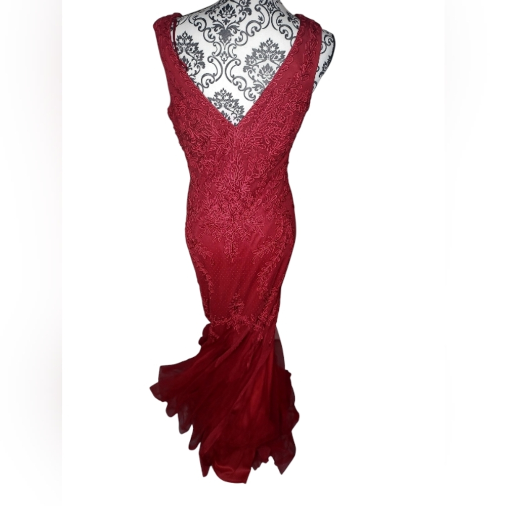 NWT Cahcet Ind. Sz. 14 Soutache Embroidered Long Sleeveless Dress - Picture 2 of 8